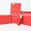 High Quality Red color Genuine Real Ostrich leather Short Wallet for Women