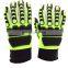 Oil Field Resistant Cotton Palm Impact Oil And Gas Industry Working Safety Gloves