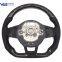 Fog Carbon Fiber Steering Wheel Punched Leather For VW Golf MK7 7.5 GTI GTD GTE R 2013-2020 Polo GTI For Tiguan for Passat DSG