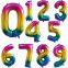 40 Inch Gradient Rainbow Number Balloons 0-9 Giant Foil Balloon Birthday Party Decorations Figures Globos Wedding Party Decorate