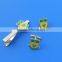 Gift Set Your Own Customized Logo Gold Silver Finished Necktie Clip Tie Pin Cufflinks