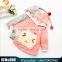 2015 New Arrival Children Clothes Korean Style Fall & Winter Girl Sweater With Cartoon Pockets Kids Hodded Coat