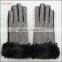 ladies fur cuff fashion woolen gloves with wholesale price