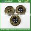 2015 hot selling 4 holes custom metal sew button for clothing M1556