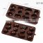 2016 Hot sale food grade FDA and LFGB fruit shape silicone chocolate mould and ice cube tray