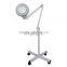 Pro 5X Diopter Rolling Stand Magnifying Lamp Beauty Tattoo Magnifier Adjustable