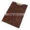 From China design embossing pp clip board clamps A4 F/C size metal clipboard clips