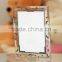 Modern popular funia silk screen table standing glass mirror photo picture frame