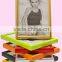 Wholesale arch surface colorful funia standing PVC plastic picture photo frame