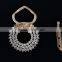 fashionable circle and bow shape alloy rhinestones scarf clip brooch pin