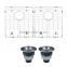 2016 new double bowl stainless steel kitchen sink with drainer