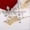 Korean Fashion Girl Jewelry Alloy Crystal Hollow Out Crown Shape Hair Pins Accessories Wedding Decoration Headdress