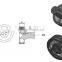DR19 roller drawer roller bearing with rivet