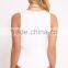 V Neck White Cream Extreme Plunge Bodysuit for Weight Loss