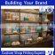 Wall mounted display racks shoe rack and bag with wall shelves