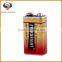 Online shopping supply 9v 6f22 golden dry cells made in China