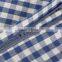 100% washed yarn dyed blue grid cotton sheet fabric