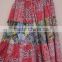 Indian fashionable cotton screen printed beautiful long gown wear skirts dress in summer