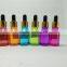 fancy different color glass cosmetic bottle, glass essential oil bottle