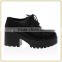WOMENS LADIES CHUNKY CLEATED PLATFORM MID BLOCK HEEL ANKLE CASUAL SHOES