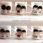 creative hot-selling cartoon 320ml lovers heat sensitive color changing ceramic mug with lid and spoon