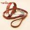 Cow leather dog collars leashes for medium-sized dogs