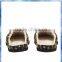 Brown/Black fair isle mule knitted slippers men