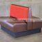 Modern leather restaurant booth seat sofa YK7030