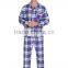 Factory Price Mens Polar woven flannel plaid Pyjamas, Button Closed Pajama Sleepwear Pajamas