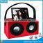 2x5W Hign Fidelity Deep Bass Wireless Boombox Wooden Speaker for Smartphone,Tablet PC or MP3