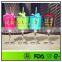 12oz insulated double wall acrylic wine glass with lid and straw