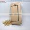 lichee pattern inclined shoulder strap mobile cell phone pouch with pearl gold chain for LG