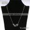 fashion cuban chain necklaces engraved round charm pendant with anchor drop glaze necklace