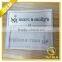 Washing care instruction polyester satin label