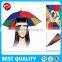 Hands Free Nylon hat Umbrella,cap umbrella,head umbrella