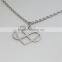 Fashion Women Silver Stainless Steel Cutting Heart Infinity Necklace Charm Jewelry
