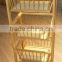 man made bamboo storage drawer basket for snacks and books