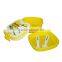 Double Layers Square Shape Kids Plastic Lunch Box With Handle