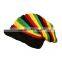 cheap slouchy jamaica knitted rasta hat, rasta beanie tam hat, men beanie wholesale