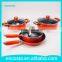 7Pcs Orange Aluminum Non-Stick Cookware Set With Glass Lid