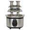two tower dual double chocolate fountain for catering equipment