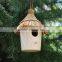 Environmental-friendly unfinished homemade wooden bird house