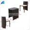3-piece Outdoor Rattan Wicker Tea Table and Chair Set Furniture