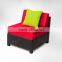 7 pcs Luxury Wicker Patio Sectional- Red Cushion