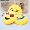 Soft Emoji Emoticon Yellow Round Cushion Pillow Toy Cute Face Pillow Cushion