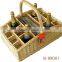 Four Section Painted Wicker Bottle Holder