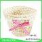 Mini woven cute corn husk natural gift basket with bowknot