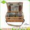 2017 new design luxury wicker picnic hamper with lock belt