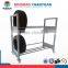 Factory price stand pallet racking heavy duty warehouse tire storage rack with wheels