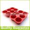 Round 6 cup silicone muffin pan ,silicone baking mold , microwave cake baking pan